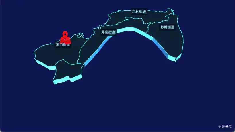 echarts 武汉市汉南区geoJson地图3d地图自定义图标